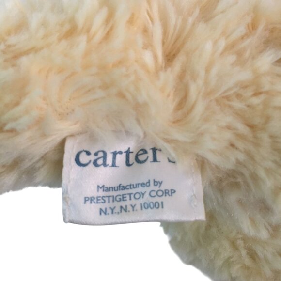 Carters Yellow Teddy Bear Musical Lullaby Wind Up Plush 10" Pink Gingham Works - Picture 5 of 8